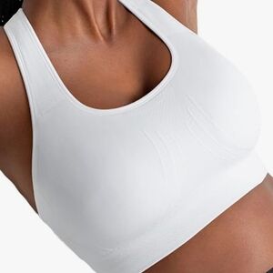 Truekind Women's L,White Wireless Racerback Reactive Sports Bra NWT